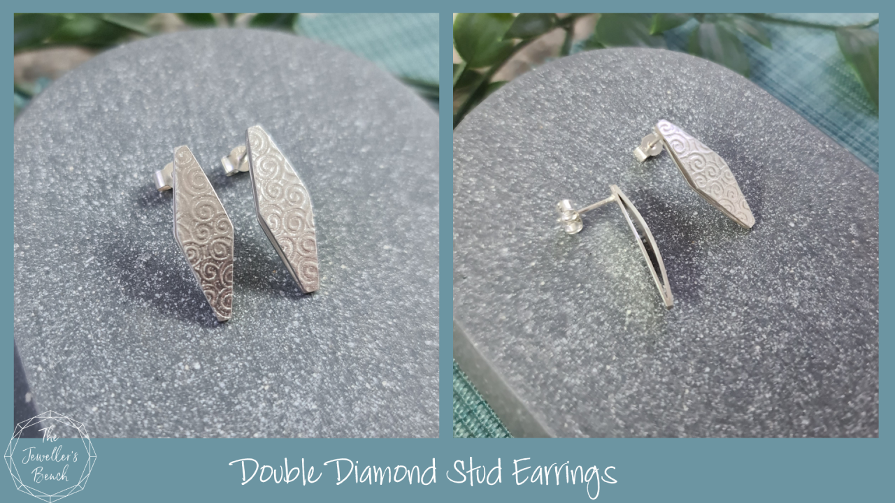 Double Diamond Drop Earrings tutorial